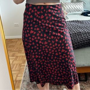 Nasty gal heart midi skirt